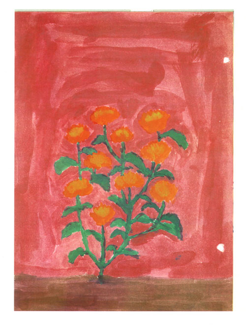 Pintura "Crisântemo", do livro "As Flores" - 1985
