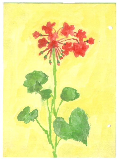 Pintura "Gerânio", do livro "As Flores" - 1985