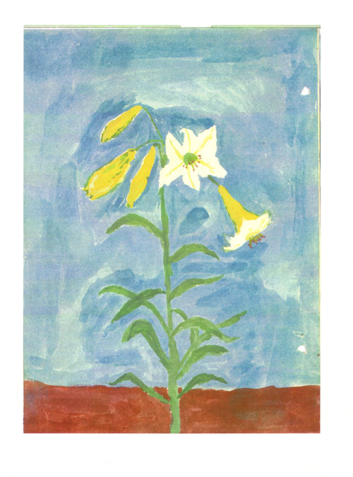 Pintura "Lírio", do livro "As Flores" - 1985